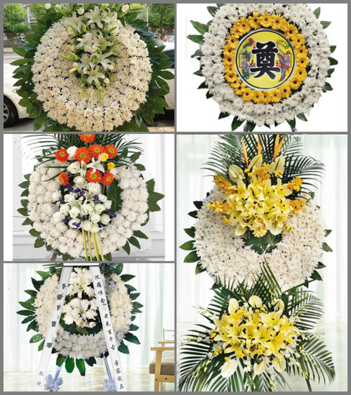 山东济宁微山县夏镇街道朱道沟村花圈速递